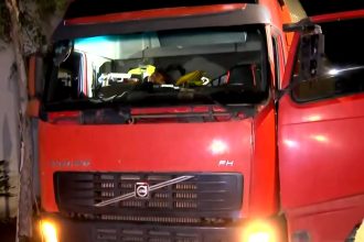 Caminhoneiro vive 9 horas de medo após sequestro em SP. Imagem: Reprodução TV Globo