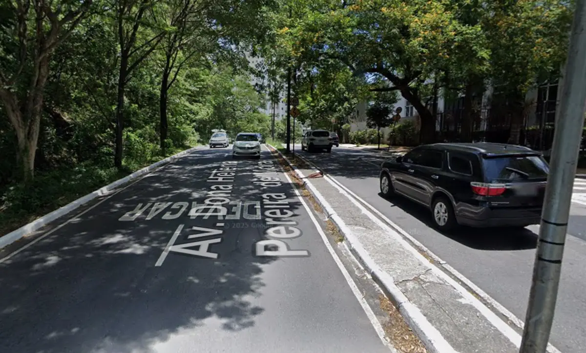 Avenida Dona Helena Pereira de Moraes, onde aconteceu o arrastão. Imagem: Google Street view
