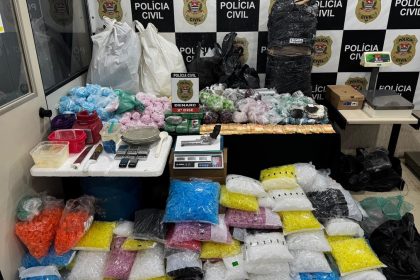 Cocaína com cal: polícia apreende drogas em SP. Imagem: Governo de SP