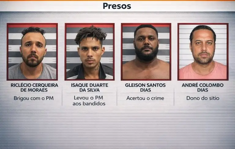 Quem são os 4 presos pela morte do PM Fabrício Gomes; PCC estaria por trás do crime