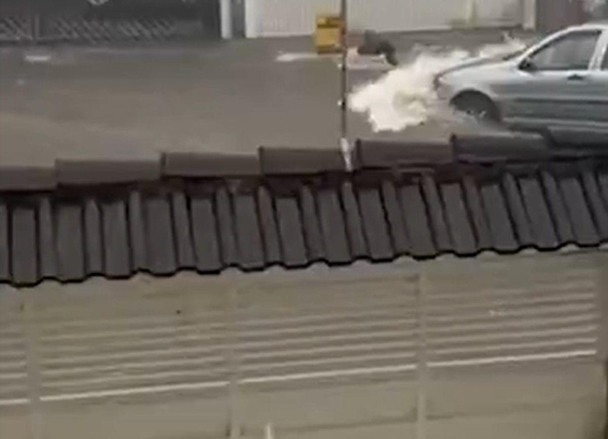 Romeu, 75 anos, tentou salvar veículo, mas acabou arrastado. Imagem: Reprodução