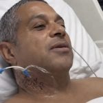 Lourivaldo, 50 anos, luta pela vida após levar tiro por engano de PM. Imagem: Reprodução e correção por IA