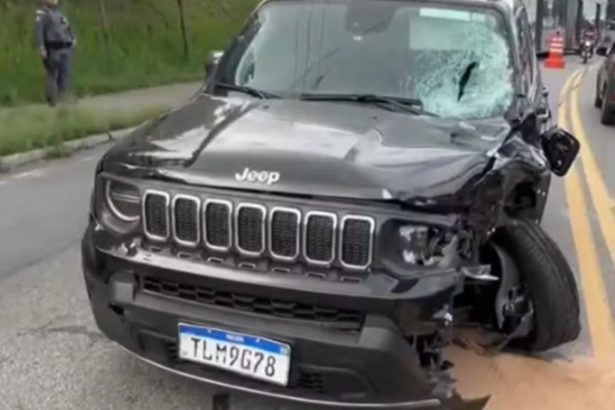 Motorista bêbado pega Renegade, atropela e mata motociclista. Imagem: Reprodução TV Globo