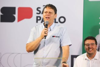 'O meu candidato é o Bolsonaro ou quem ele indicar', diz Tarcísio. Imagem: Paulo Guereta / Governo de SP