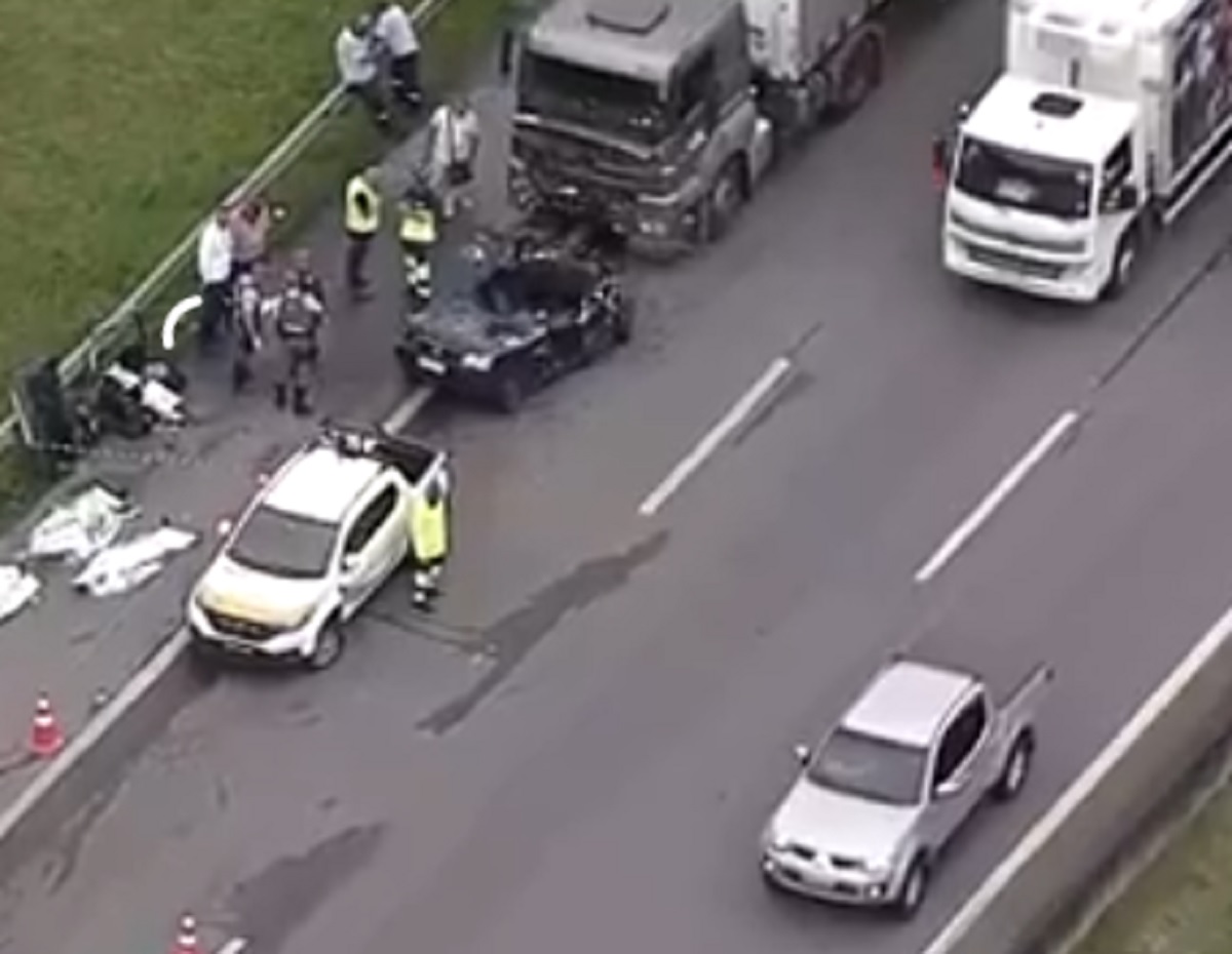 Rodoanel: três morrem e um fica ferido após acidente neste sábado (14). Imagem: Reprodução