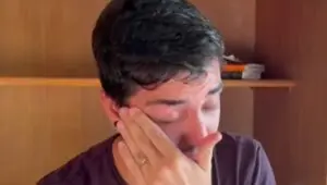 'Tem aquela falta, sabe', diz Vinícius, que perdeu esposa intoxicada na piscina. Imagem: Reprodução