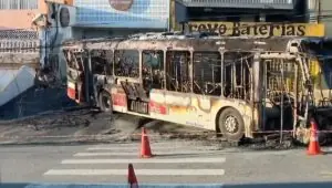 Ônibus voltam a ser atacados em SP e assustam moradores da zona sul. Imagem: Reprodução TV Globo