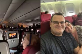 'Foi aquela cena de filme', diz Bruna, após voo interrompido da Latam. Imagem: Arquivo pessoal