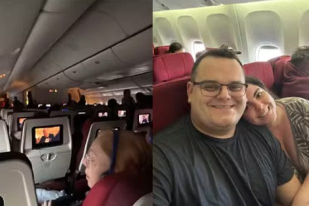 'Foi aquela cena de filme', diz Bruna, após voo interrompido da Latam. Imagem: Arquivo pessoal