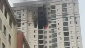 Incêndio destrói apartamento e morador tem 90% do corpo queimado. Imagem: Reprodução