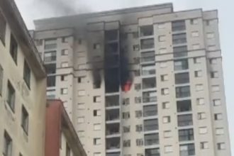 Incêndio destrói apartamento e morador tem 90% do corpo queimado. Imagem: Reprodução