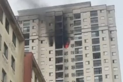 Incêndio destrói apartamento e morador tem 90% do corpo queimado. Imagem: Reprodução