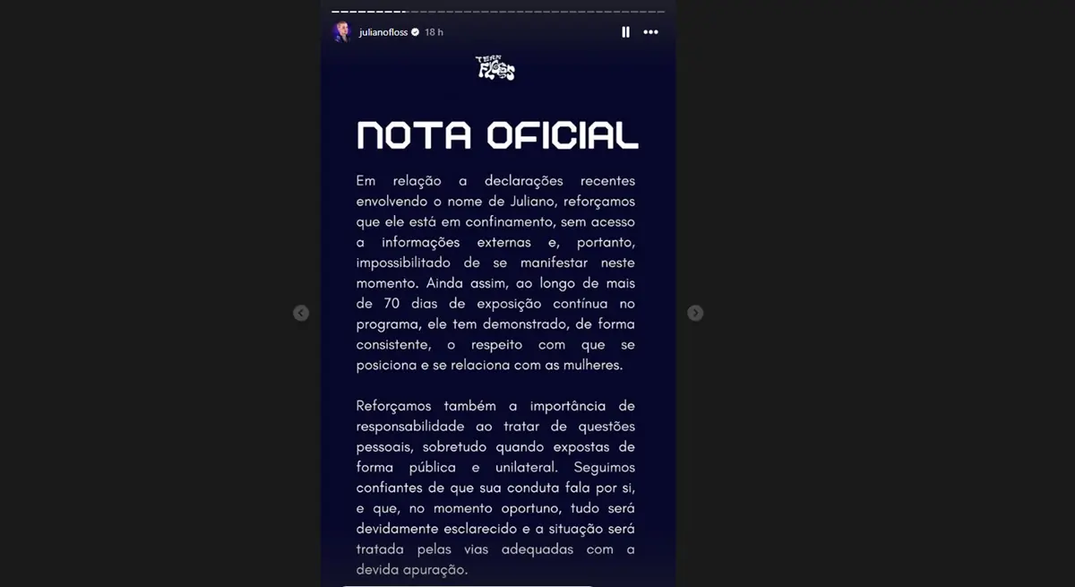Juliano Floss no BBB: após 2 anos, Vivi Wanderley faz grave acusação. Imagem: Reprodução Juliano Floss no BBB: após 2 anos, Vivi Wanderley faz grave acusação. Imagem: Reprodução