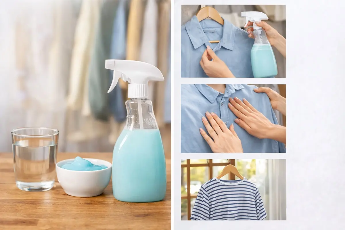 Misturinha caseira para desamassar roupa: confira essa dica fácil e barata. Imagem gerada por IA