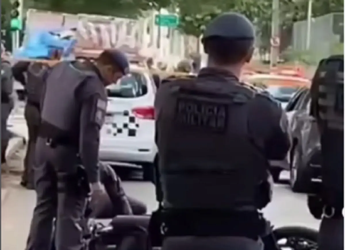 Tentativa de assalto termina com PM baleando criminoso em SP. Imagem: Reprodução Perdizes digital