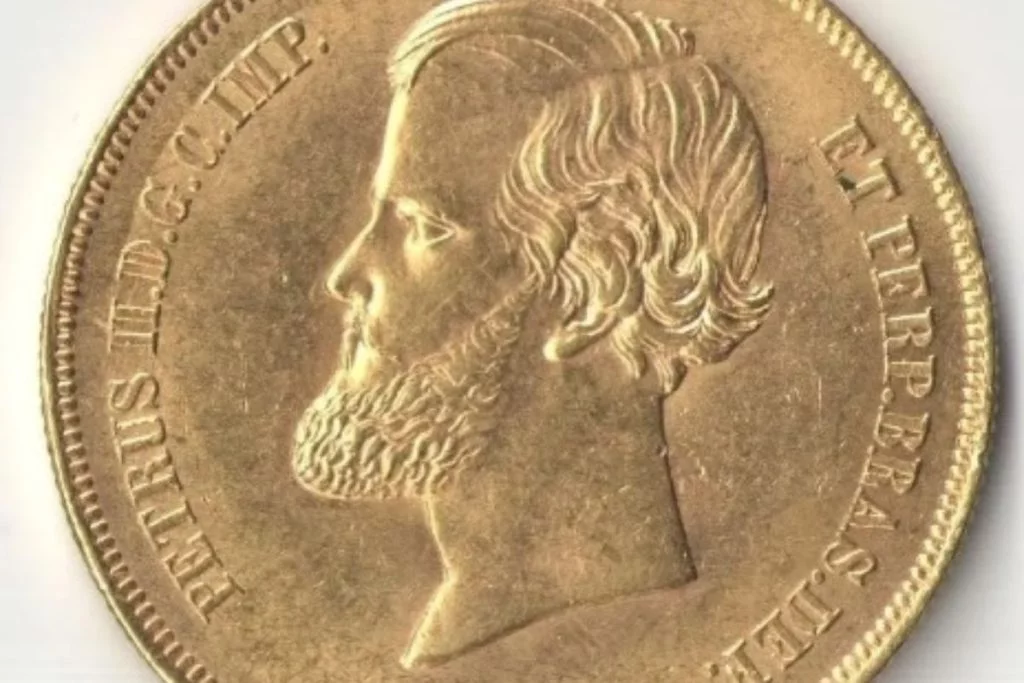 Mercado livre vende moedas valiosas por mais de R$ 8 mil Reais "20 Mil Reis 1889 Ouro", confira. Foto: Reprodução